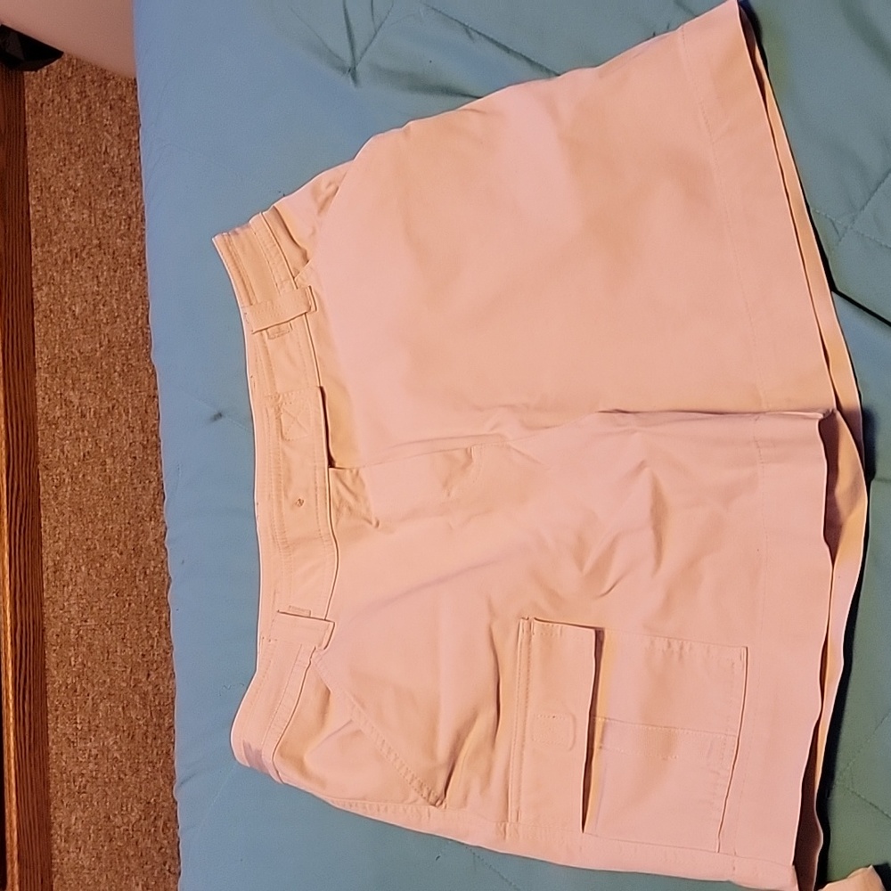 J.Jill khaki shorts with cargo pockets. Size 10 Length 16" Ribbon waist
